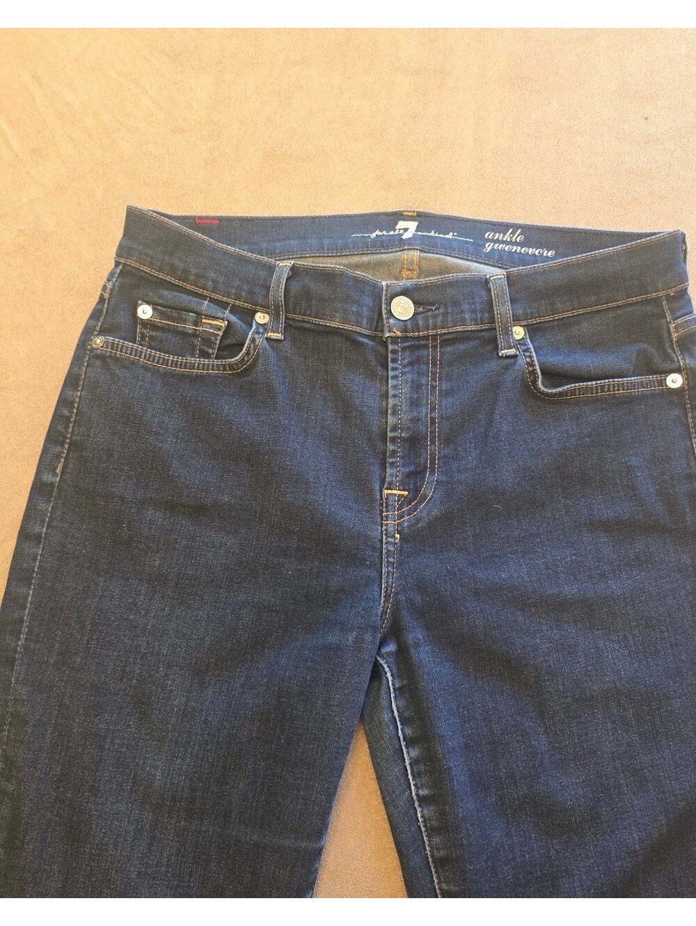 7For all Mankind Dark Wash Women’s Gwenevere Ankle Skinny Jean(30)